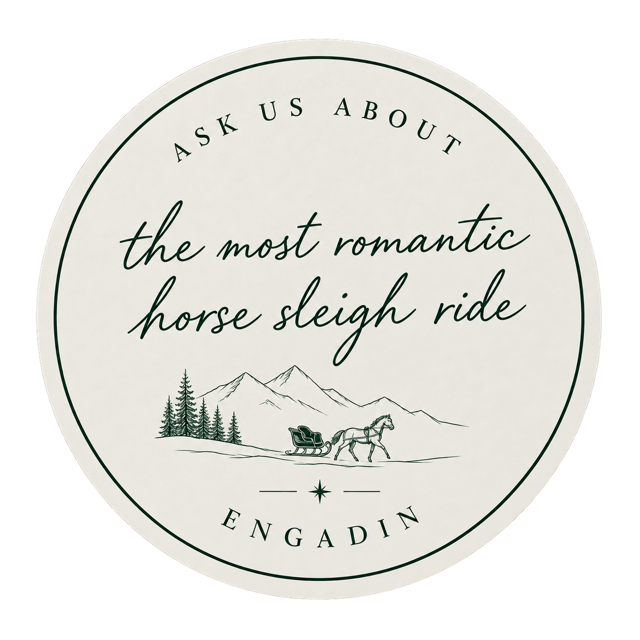 Ask us about the most romantic horse sleigh ride — Engadin